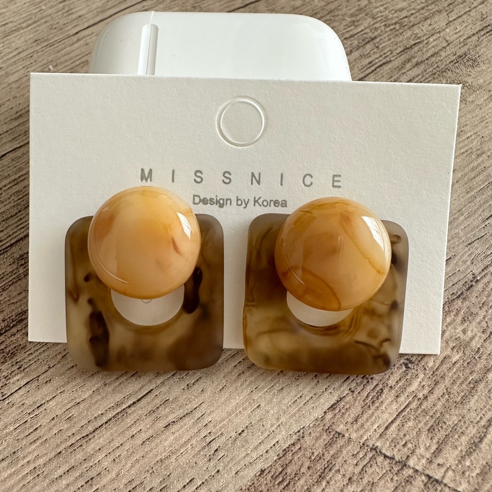 Brown Fashion Statement Earrings